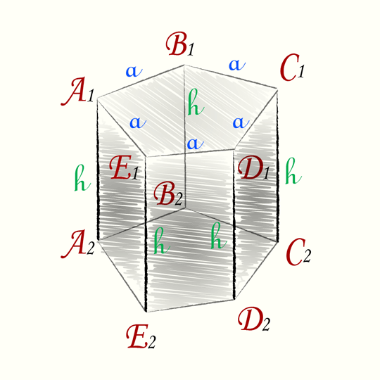 Площадь боковой поверхности правильной пятиугольной призмы