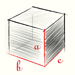 Формула площади поверхности прямоугольного параллелепипеда