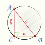 Радиус описанной окружности прямоугольного треугольника