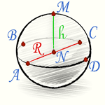 Формула площади поверхности шарового сегмента