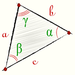 Формула площади треугольника через углы